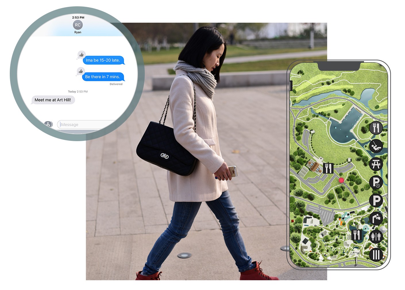 User journeys through the park were carefully considered during the mobile app development process.