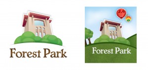 The Forest Park mobile app was available in the iOS app store, and we helped design the app's branding elements and logo.