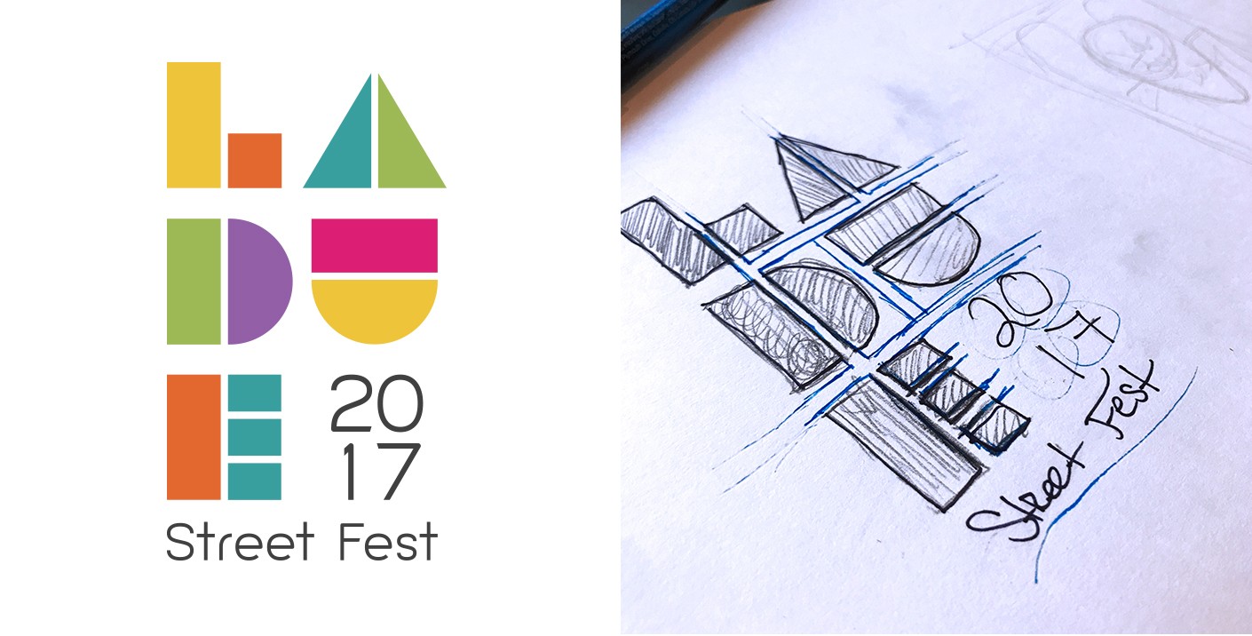 Logo design for the Laude Street Fest.