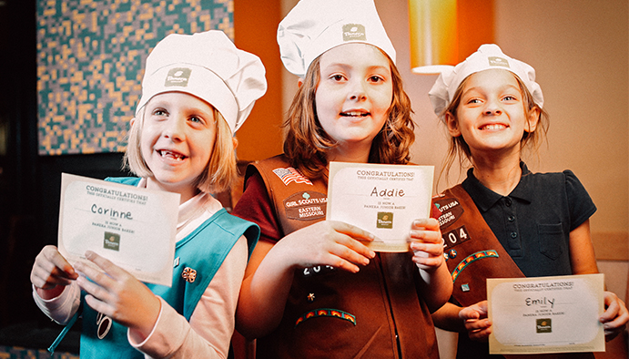 Panera Bread Company offers a Bakers in Training event.