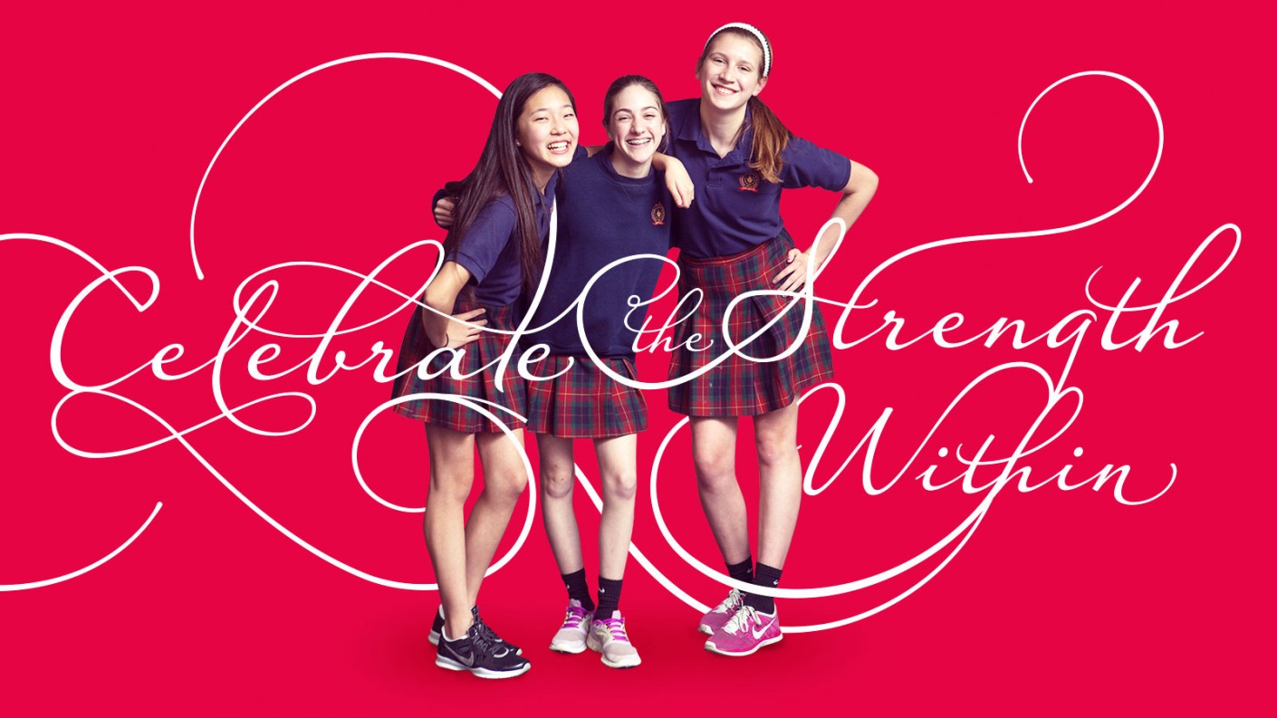 Brand development for Visitation Academy showed the ambition and drive of the girls who attend the schools.