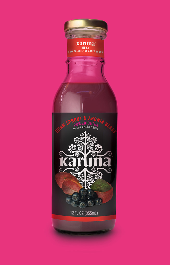 karuna bottle graphic design