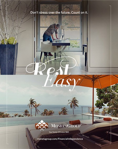 Moneta rest easy branding campaign print ad