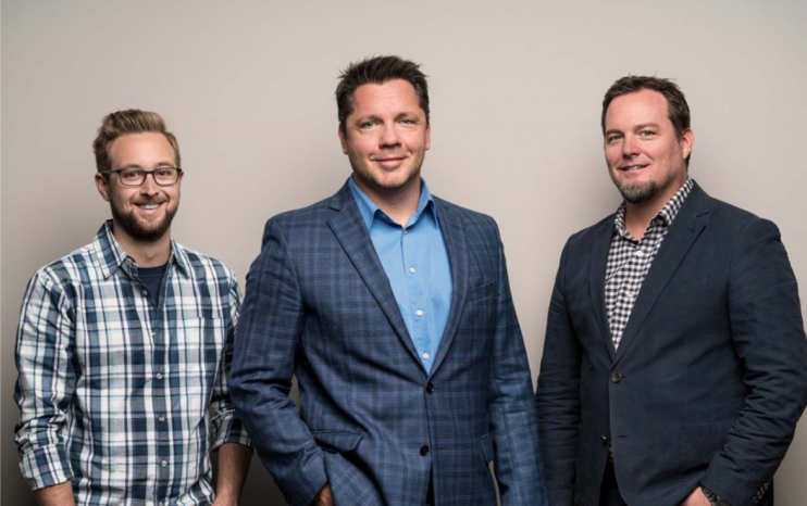 From left: Zachary Dodson, Copywriter; Michael Huber, Founder, Principal, and Creative Director of Paradigm; John Duffy, Principal and Technology Director of Paradigm.