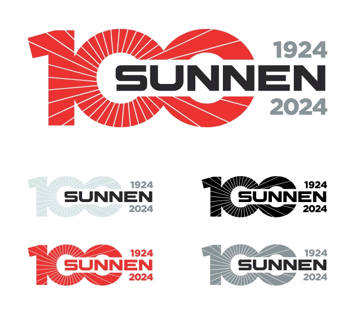 Sunnen 100 year anniversary logo