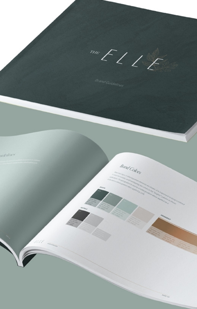 branded collateral for The Elle Apartments