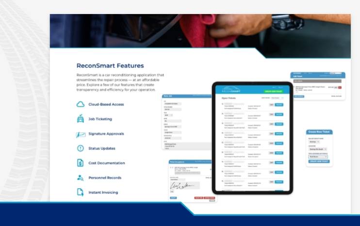 The features section of ReconSmart's b2b website.