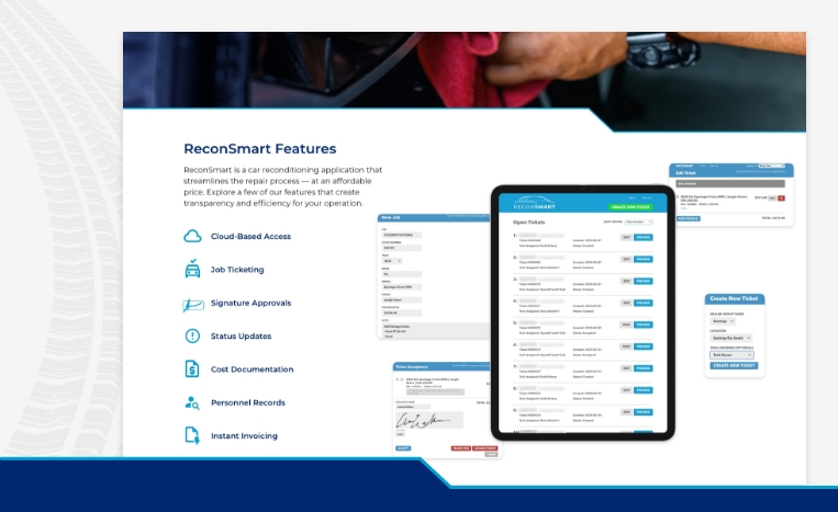 The features section of ReconSmart's b2b website.