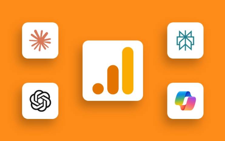 Logos of AI Traffic sources, such as ChatGPT and CoPilot.