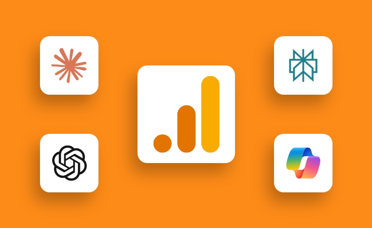 Logos of AI Traffic sources, such as ChatGPT and CoPilot.