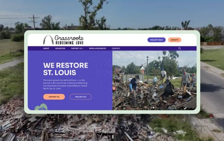 The homepage of Grassroots Redeeming Love's website.